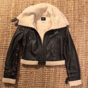 BDG Cropped Shearling Jacket